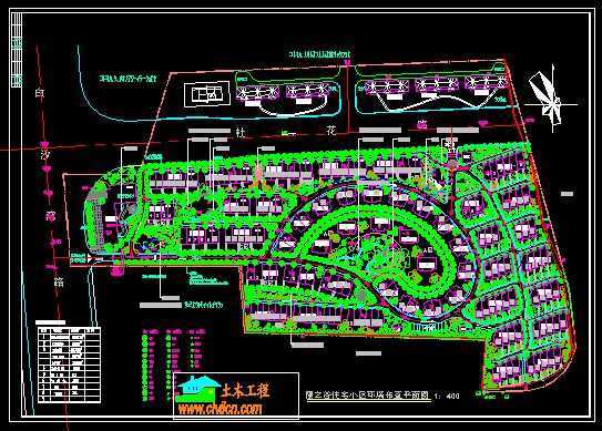 某住宅小区环境布置方案 园林绿化、土石方工程及施工要点
